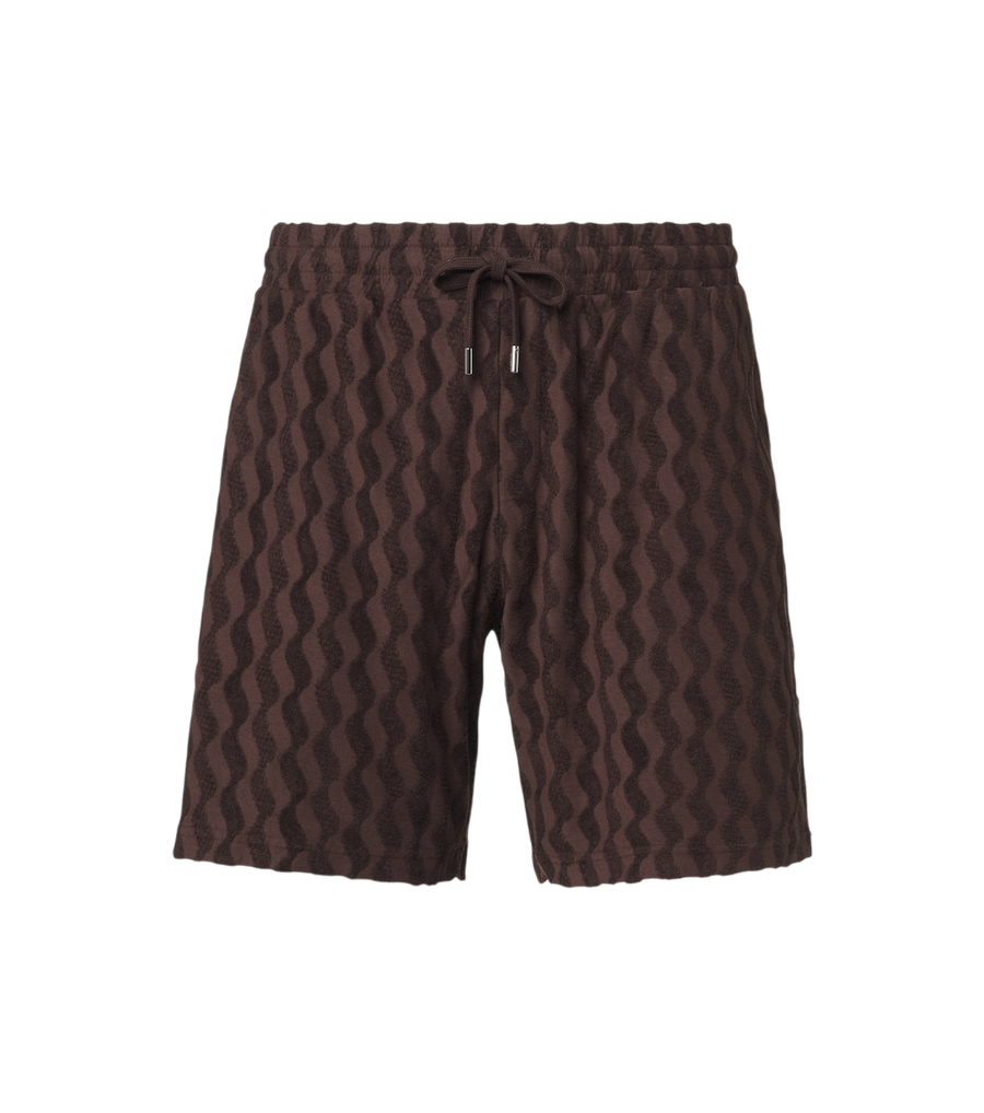Frescobol Carioca Terry-trimmed cotton-blend shorts