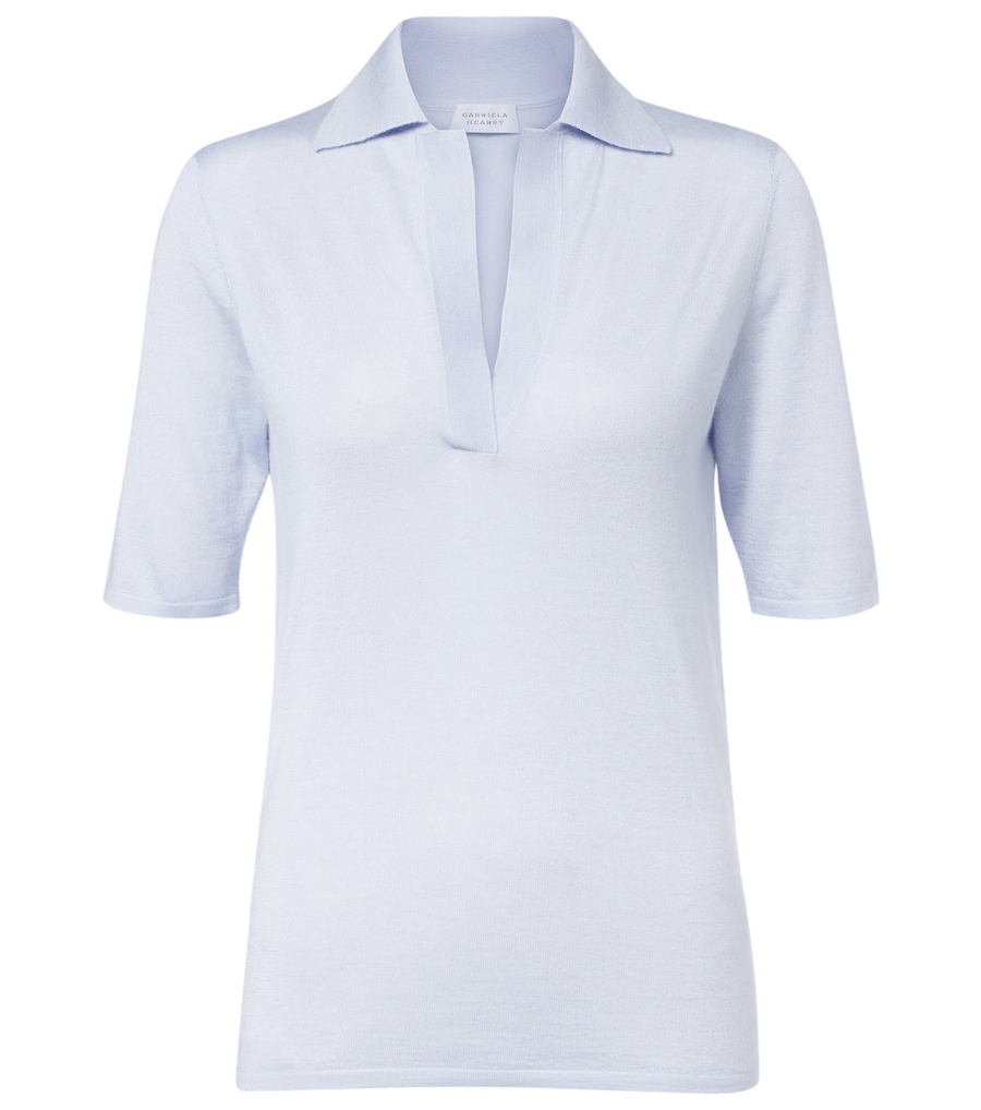 Gabriela Hearst Casius cashmere and silk polo shirt