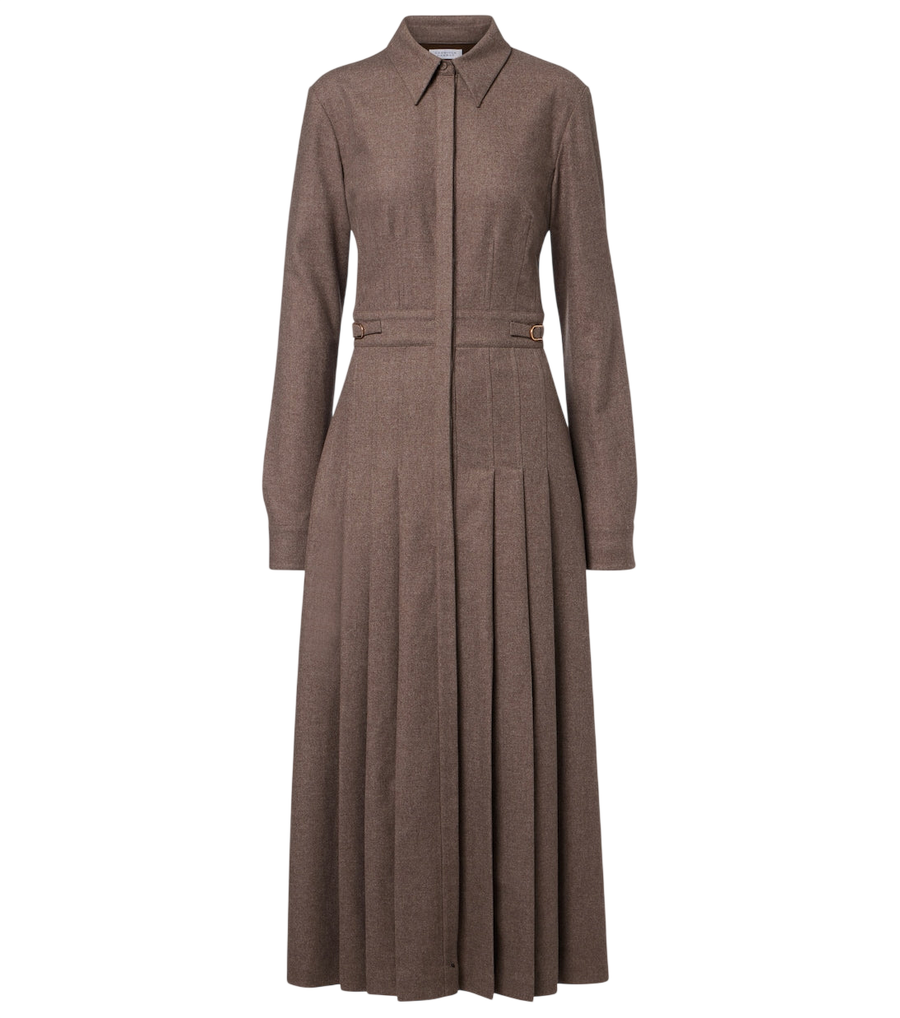 Gabriela Hearst Ethel wool and cashmere shirt dress