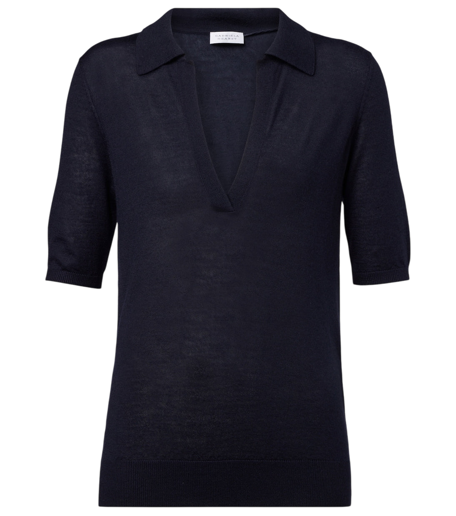 Gabriela Hearst Frank cashmere and silk polo shirt
