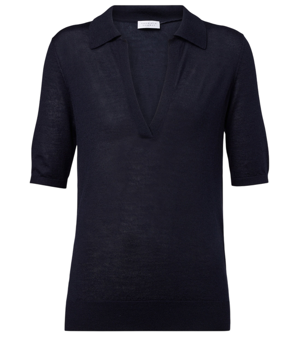 Gabriela Hearst Frank cashmere and silk polo shirt