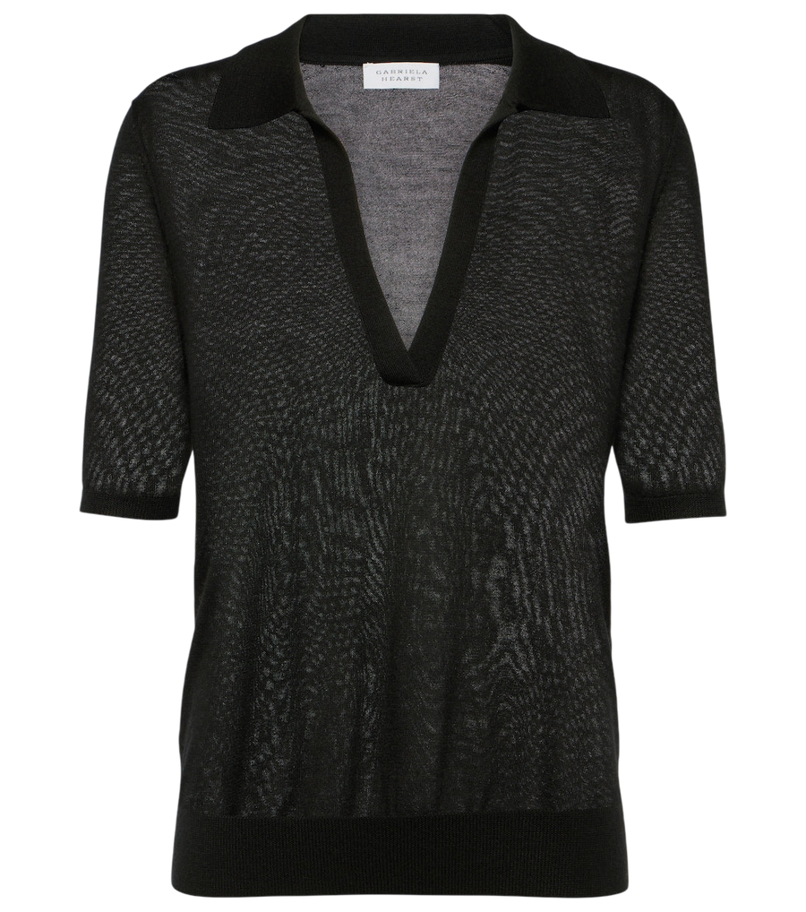 Gabriela Hearst Frank cashmere and silk polo sweater