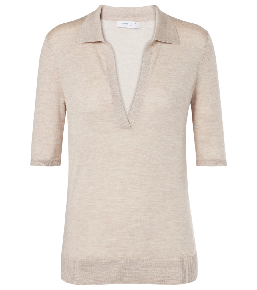 Gabriela Hearst Frank cashmere and silk polo sweater