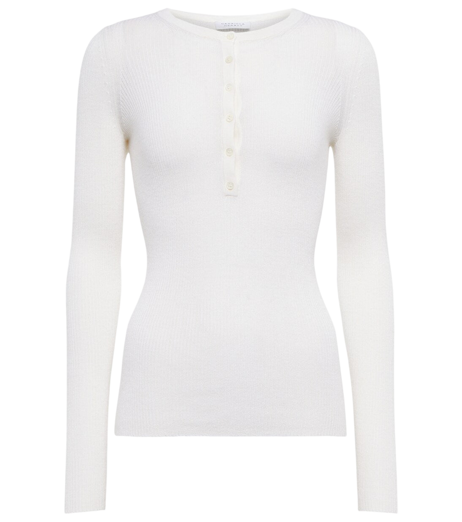 Gabriela Hearst Julian cashmere and silk top
