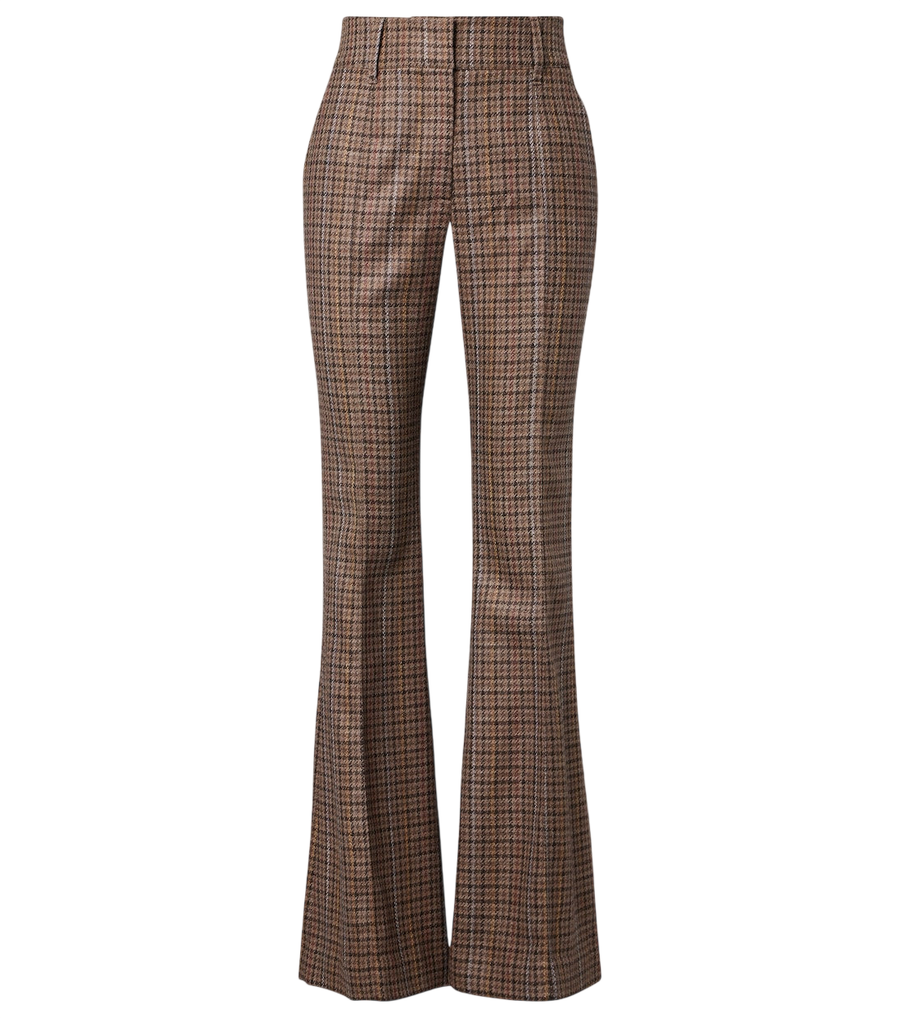Gabriela Hearst Rhein checked wool and cashmere flared pants