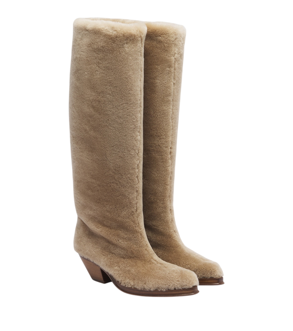 Gabriela Hearst Waite shearling knee-high boots