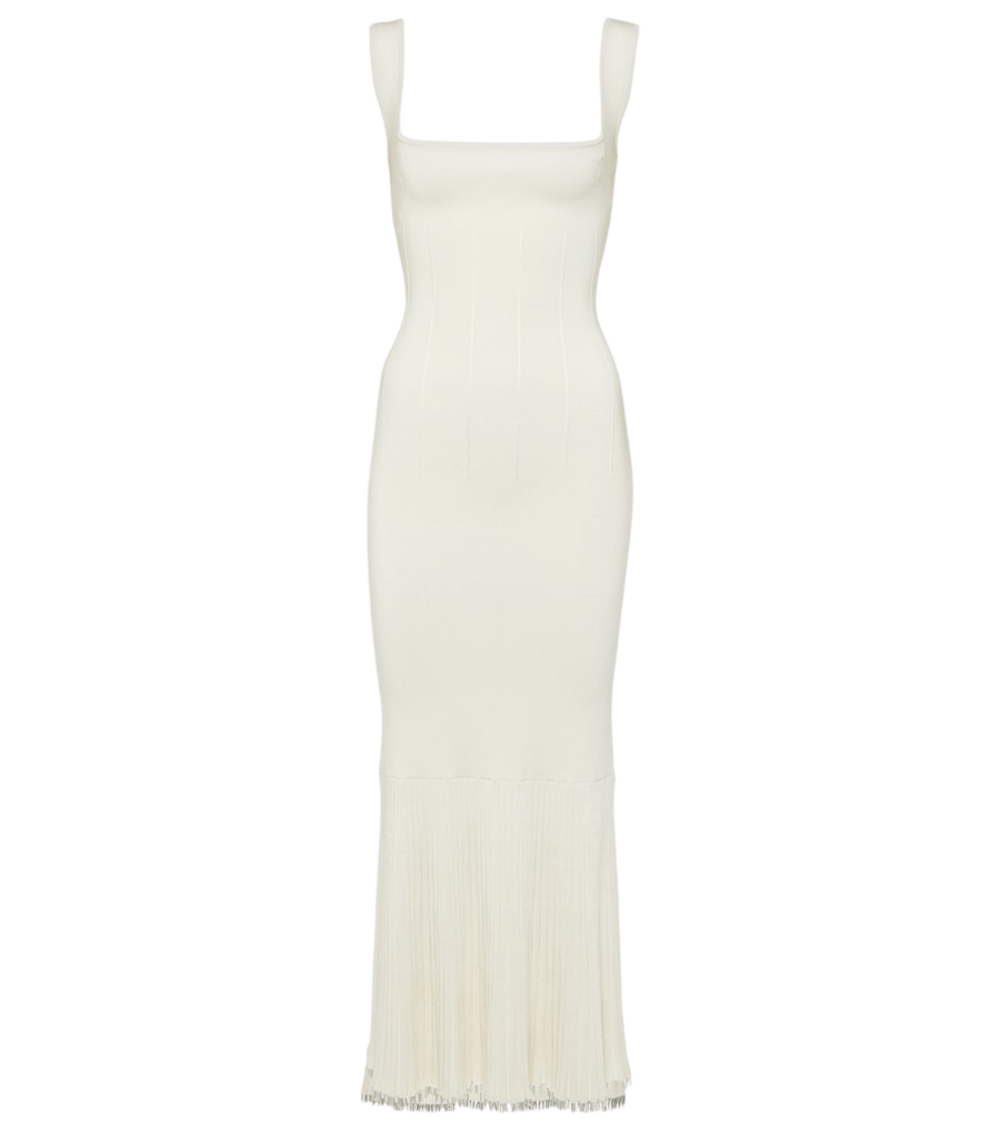 Robe midi perlée Galvan Atalanta