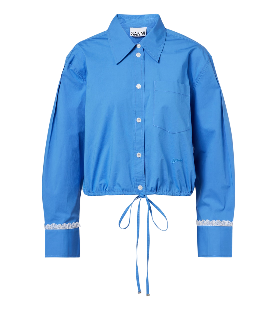 Chemise Ganni en mélange de coton