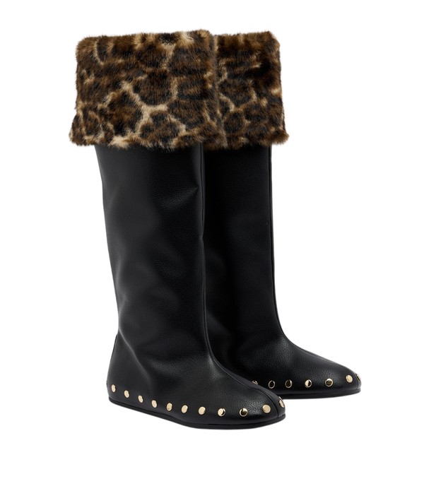 Ganni Jenny studded knee-high boots