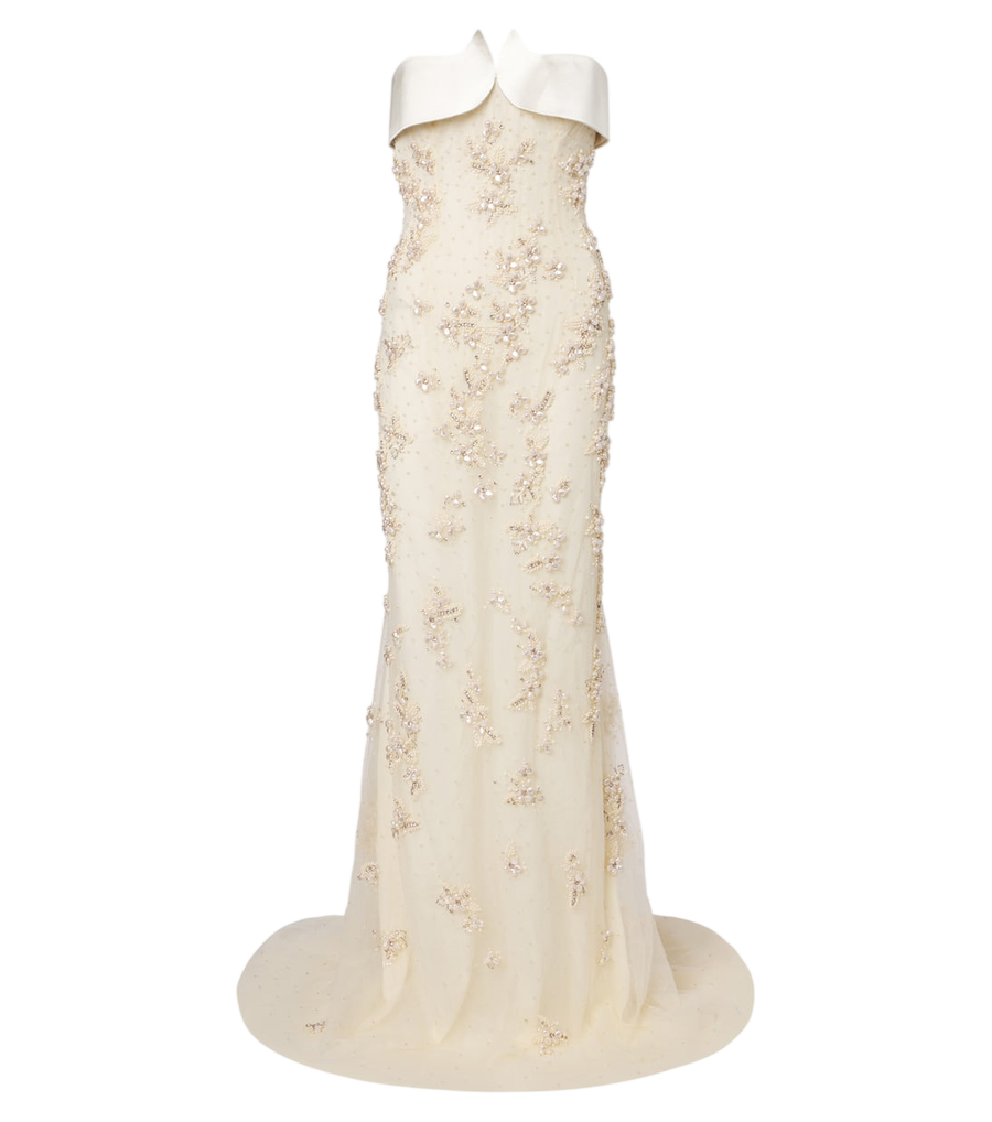 Robe bustier Georges Hobeika en tulle orné