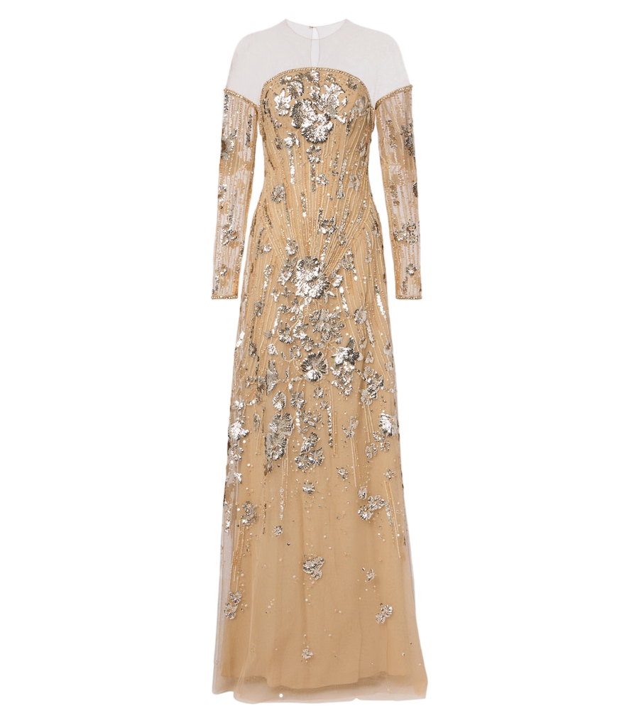 Robe en tulle ornée Georges Hobeika