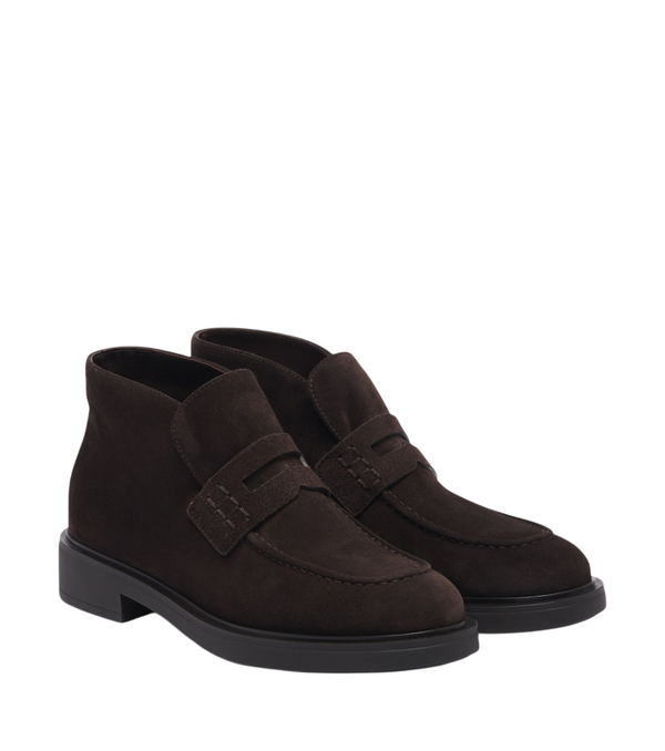 Gianvito Rossi Brogue suede ankle boots