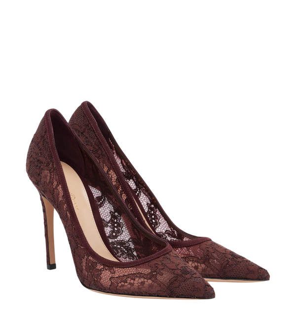 Gianvito Rossi Décolleté Claudia con lacci e finiture in camoscio