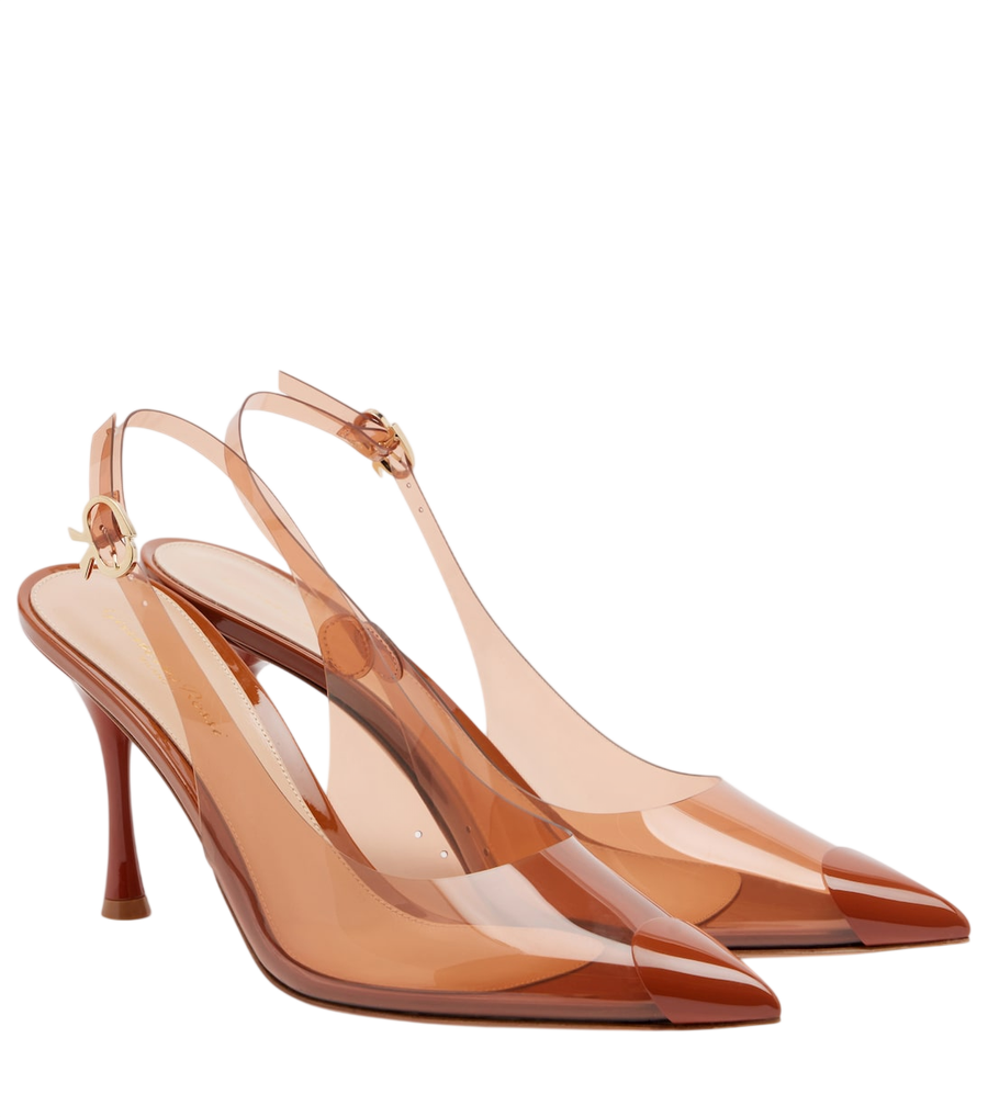 Gianvito Rossi Décolleté Diana in TPU con cinturino posteriore