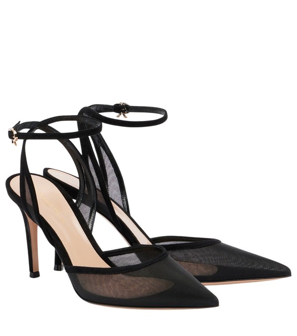 Zapatos destalonados Gianvito Rossi Dorotea con ribetes de ante
