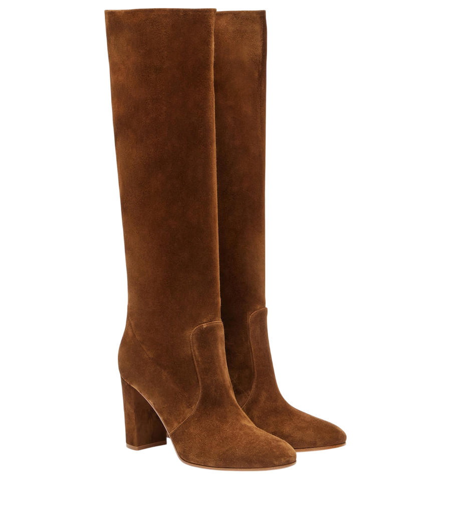 Gianvito Rossi Glen 85 suede knee-high boots