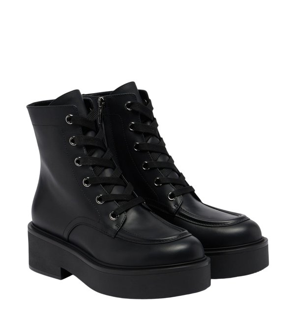 Gianvito Rossi Leather lace-up boots