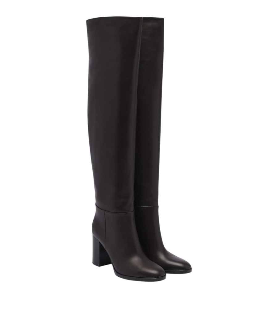 Gianvito Rossi Leather over-the-knee boots