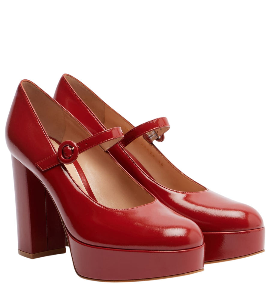 Gianvito Rossi Décolleté Mary Jane in pelle verniciata