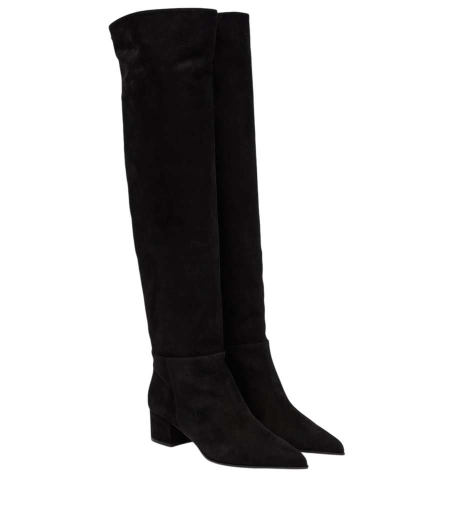 Gianvito Rossi Piper suede leather knee-high boots