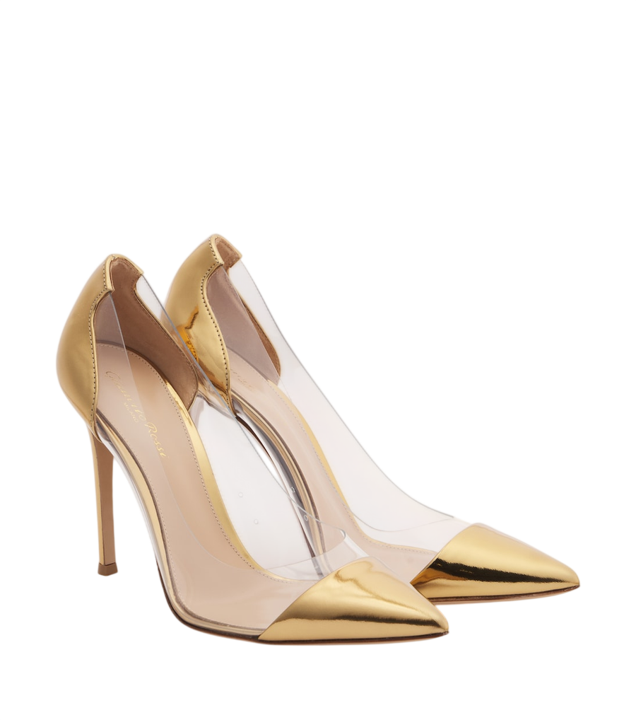 Gianvito Rossi Sapatos de salto Plexi 105 em pele e PVC