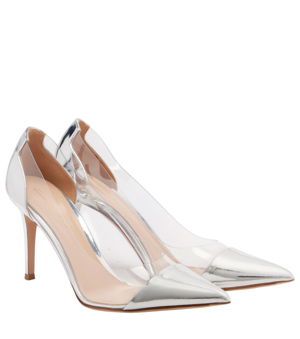 Escarpins Gianvito Rossi Plexi en cuir miroir et TPU