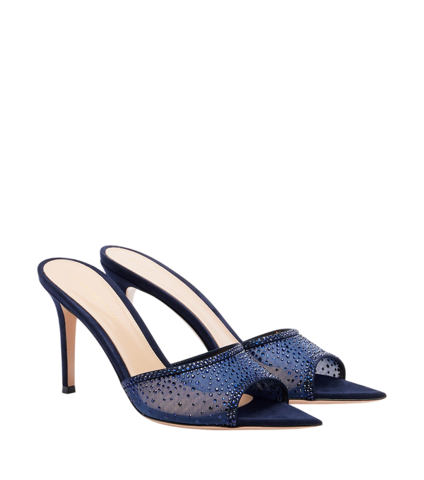 Gianvito Rossi Rania embellished mesh mules