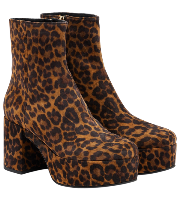 Gianvito Rossi Sally leopard-print suede ankle boots