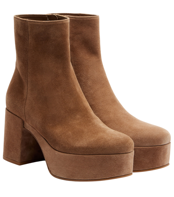Gianvito Rossi Sally suede platform ankle boots