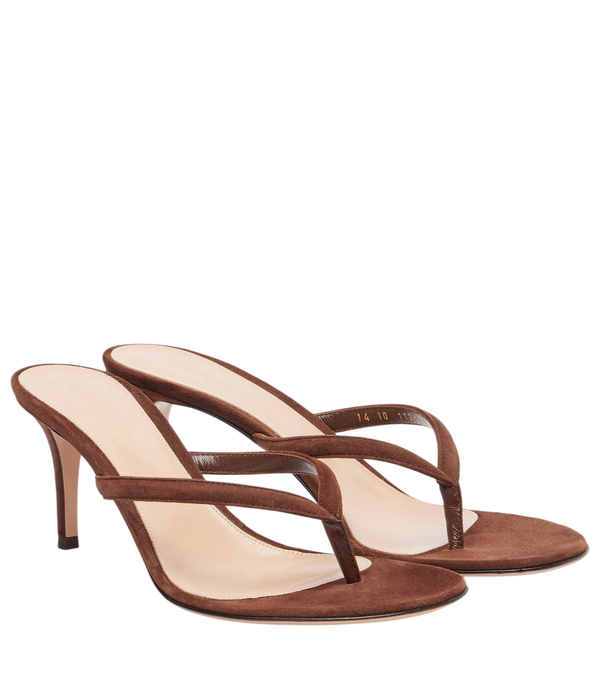 Gianvito Rossi Suede thong sandals