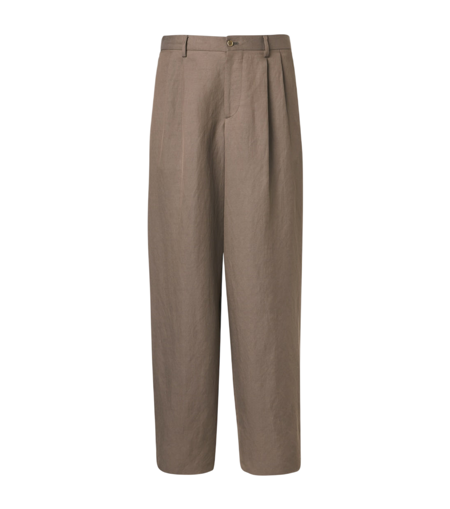 Giorgio Armani Archivio linen-blend straight pants
