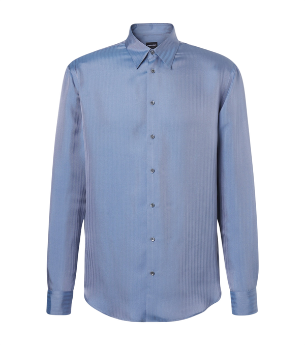 Giorgio Armani Chevron silk jacquard shirt