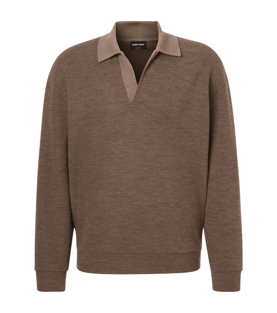 Giorgio Armani Virgin wool polo sweater