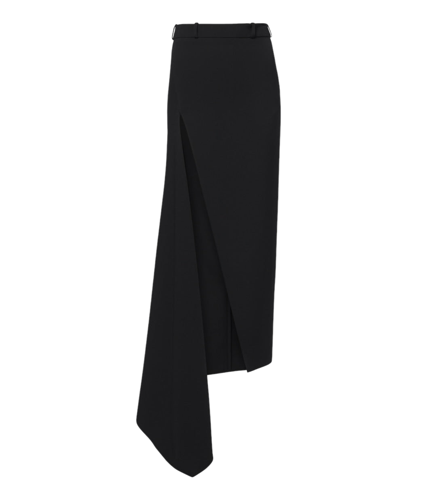 Falda midi asimétrica de lana de Givenchy