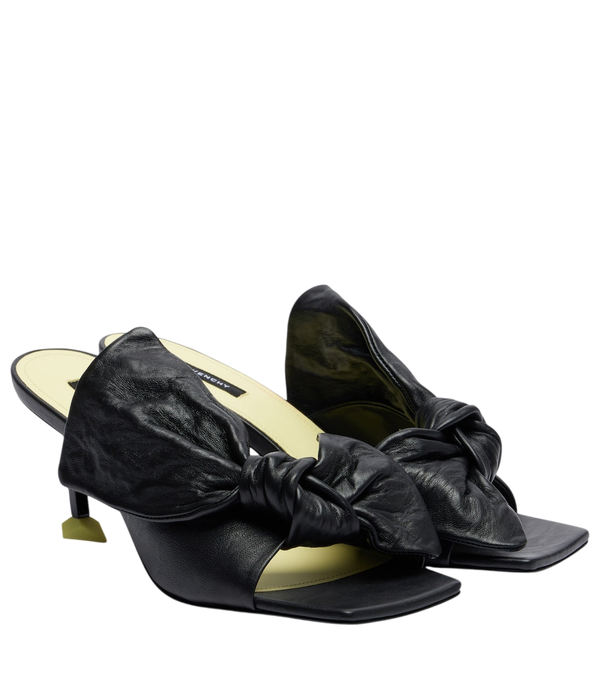 Givenchy Boudoir Bow leather mules