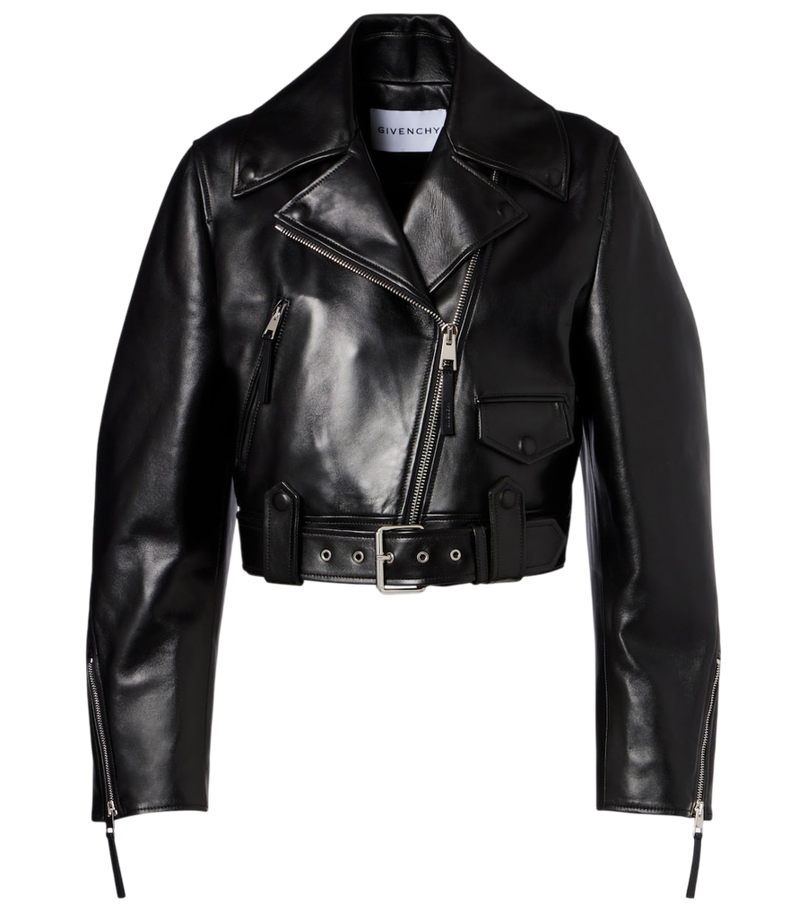 Givenchy Cocoon cropped leather biker jacket