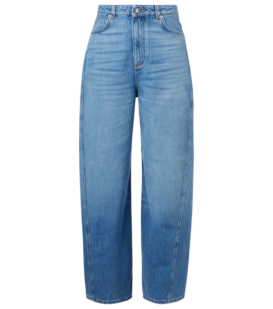 Givenchy Calça jeans Cocoon de cintura alta e pernas torneadas