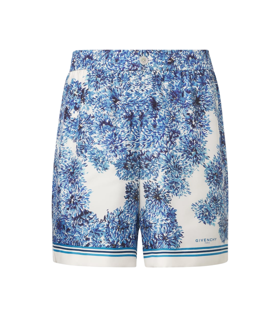 Givenchy Couture Seam printed silk twill shorts