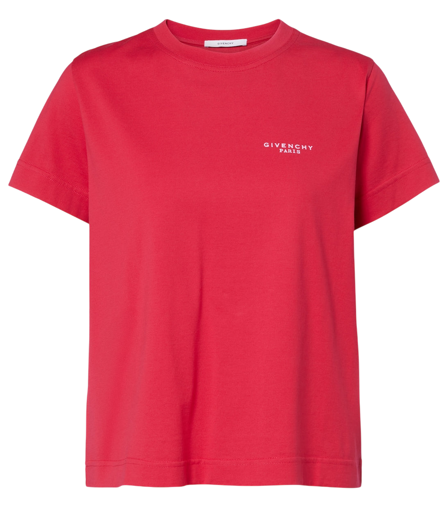Camiseta de punto de algodón con logotipo de Givenchy
