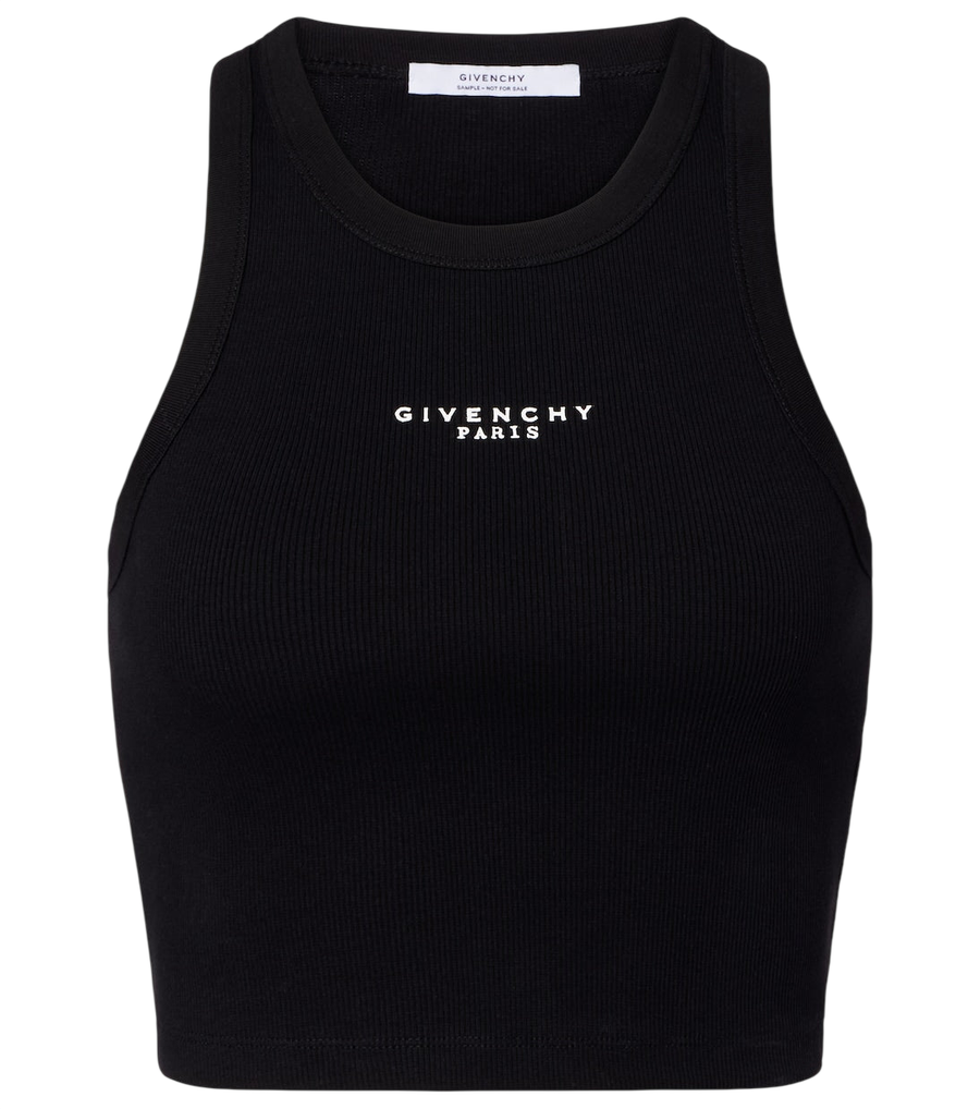 Débardeur court en jersey de coton à logo Givenchy