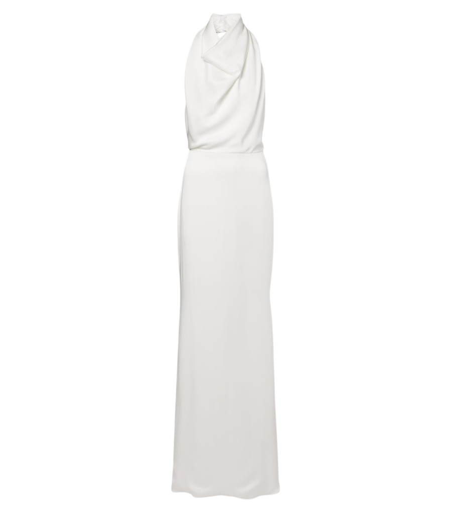Vestido drapeado de Givenchy con la espalda descubierta