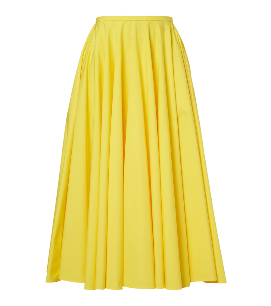 Givenchy Pleated cotton midi skirt