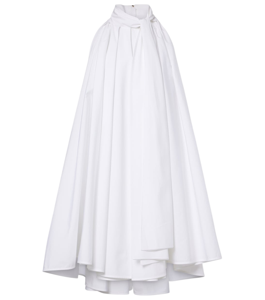 Minivestido de popelina de algodón plisado de Givenchy