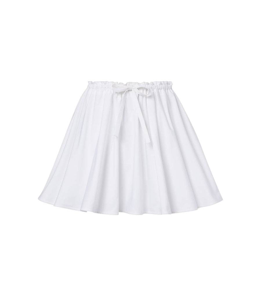 Minifalda de popelina de algodón plisada de Givenchy