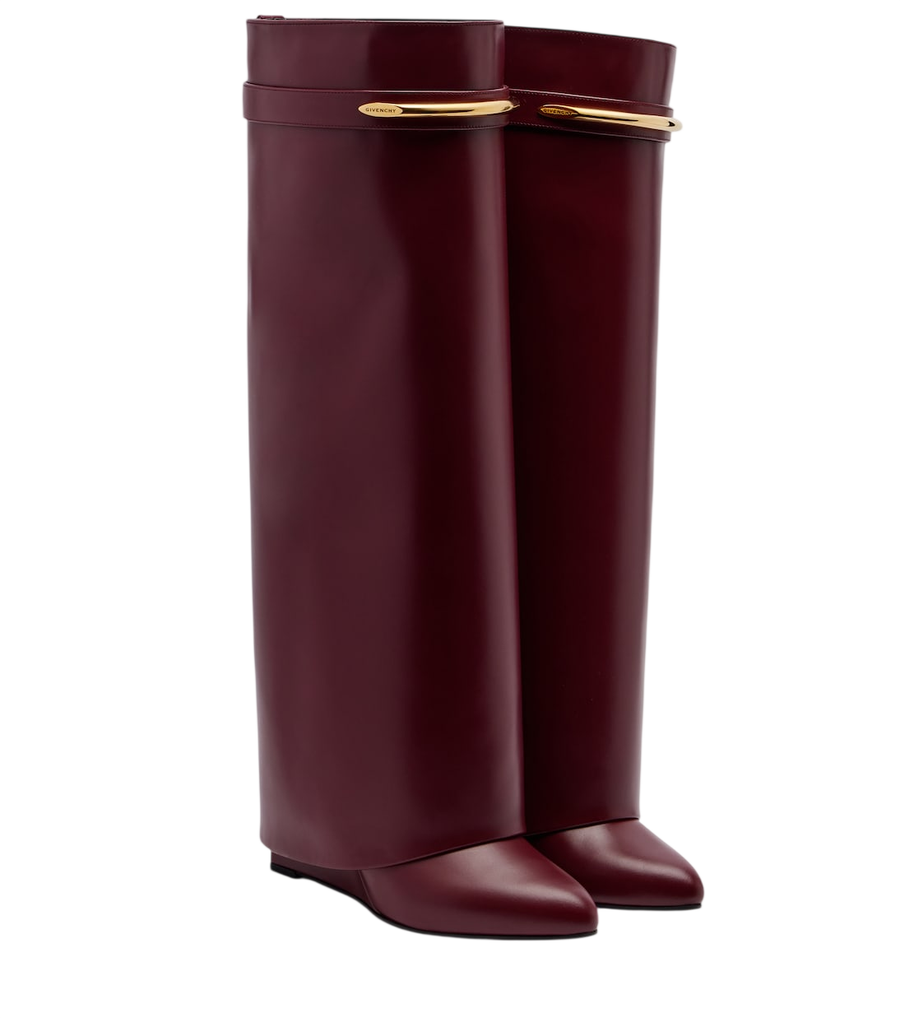 Givenchy Shark 95 leather knee-high boots