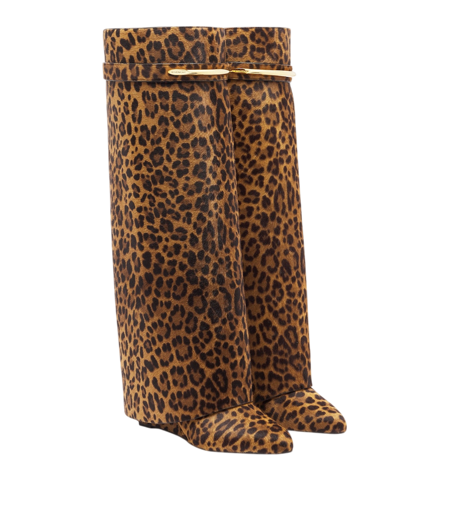 Givenchy Shark Pinch calf hair knee-high boots
