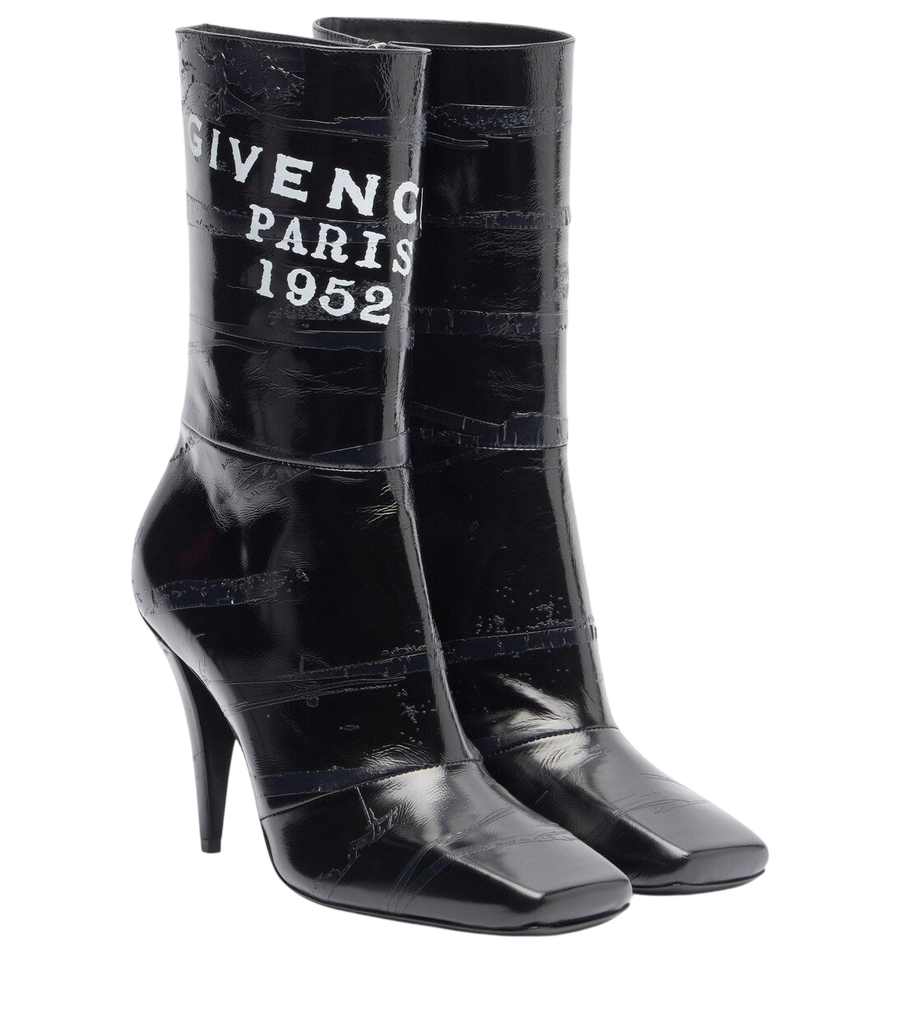 Givenchy Sliced Square patent leather ankle boots