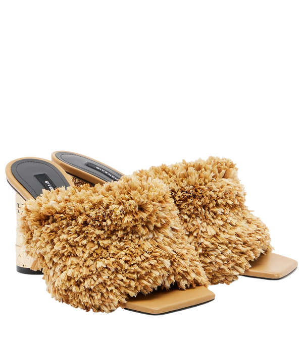 Givenchy Tape raffia-effect mules