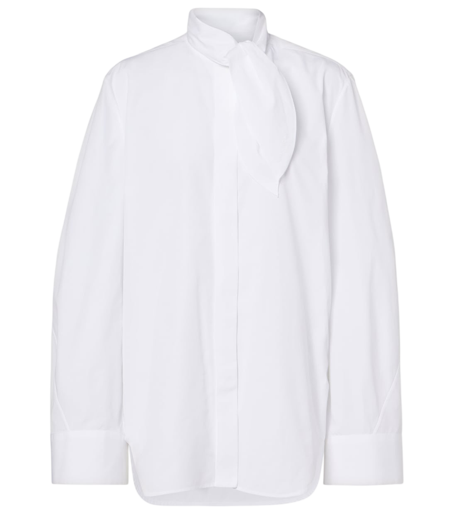 Givenchy Tie-neck cotton shirt