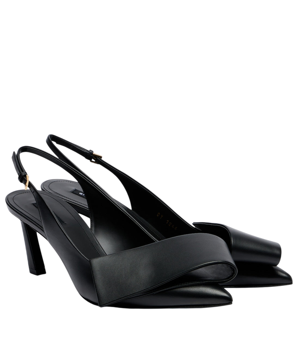 Givenchy Twisted Ribbon leather slingback pumps